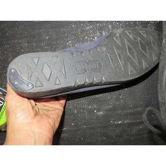 ROCKPORT Navy Suede Leather Mary Jane Slip On Casual Driving Shoes Moccasins 9.5 - Picture 7 of 11